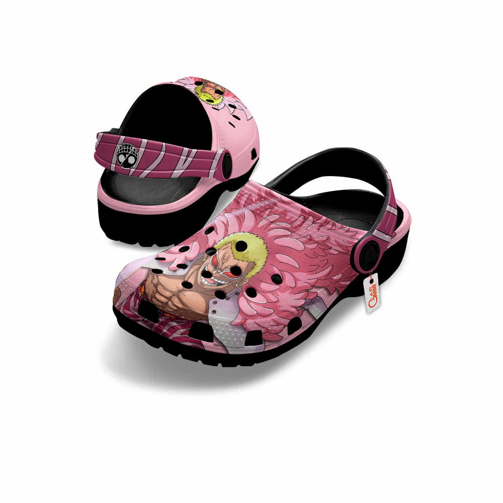 Merchidea Doflamingo One Piece Anime Crocs Crocband Clogs Shoes Comfortable For Men Women and Kids