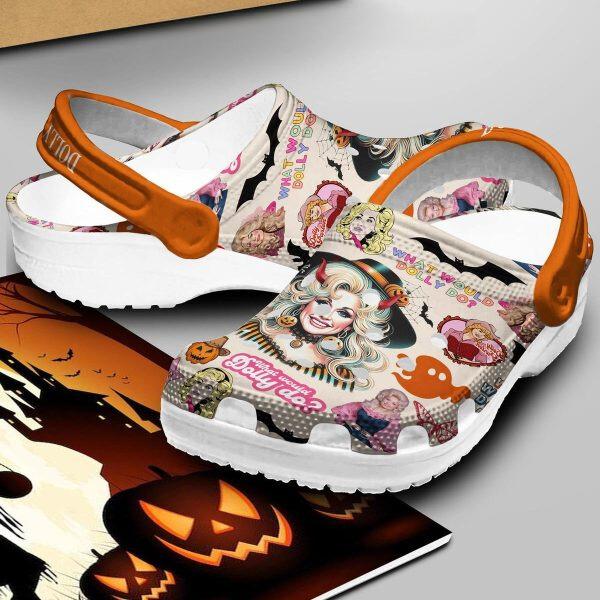 Merchidea Dolly Parton Music Crocs Crocband Clogs Shoes Comfortable For Men Women and Kids