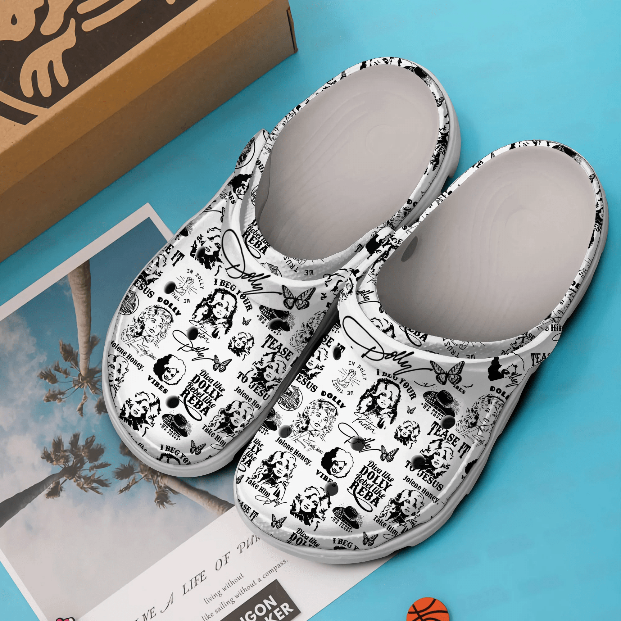 Merchidea Dolly Parton Music Crocs Crocband Clogs Shoes Comfortable For Men Women and Kids