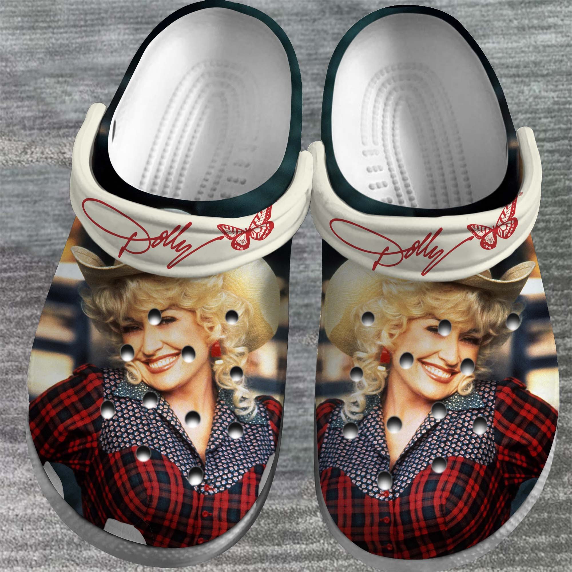 Merchidea Dolly Parton Music Crocs Crocband Clogs Shoes Comfortable For Men Women and Kids