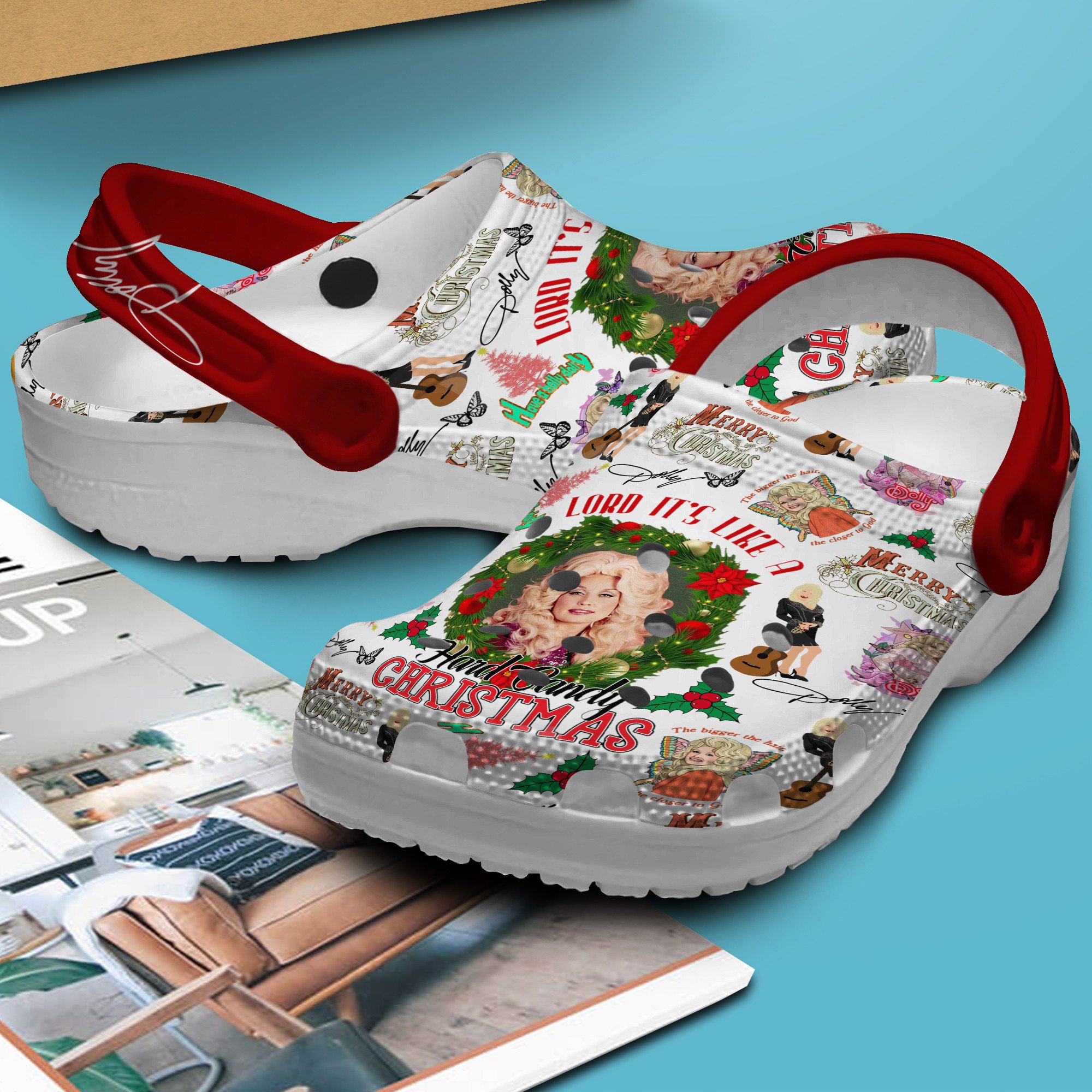Merchidea Dolly Parton Music Crocs Crocband Clogs Shoes Comfortable For Men Women and Kids