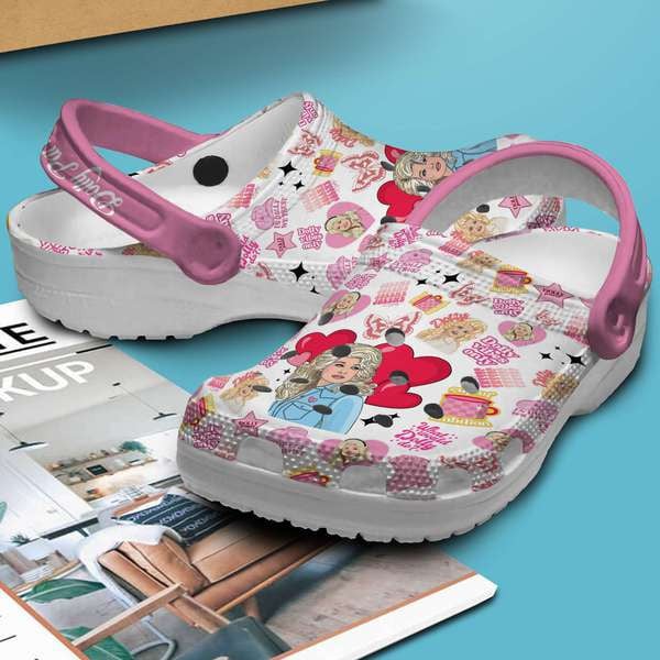 Merchidea Dolly Parton Music Crocs Crocband Clogs Shoes Comfortable For Men Women and Kids