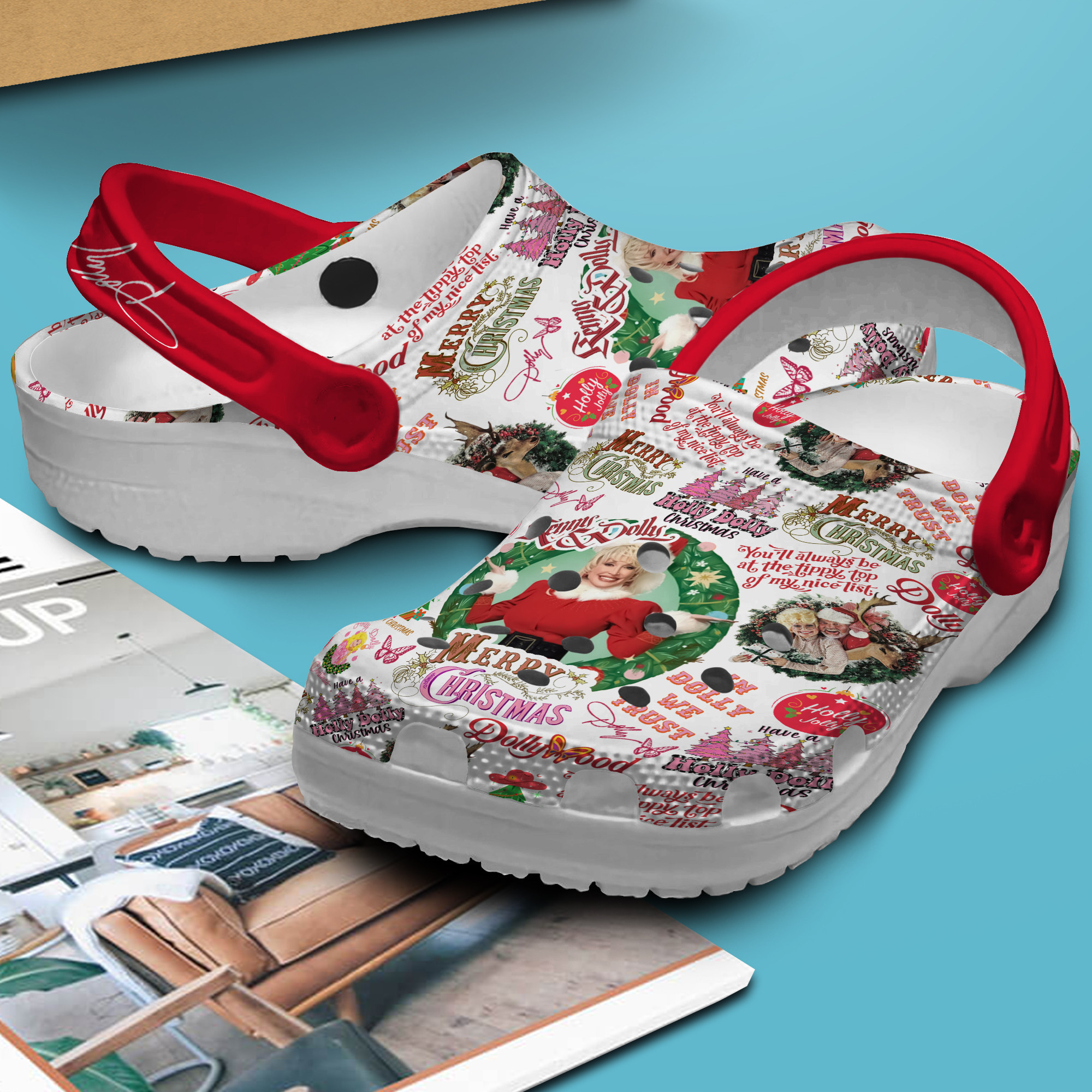 Merchidea Dolly Parton Music Crocs Crocband Clogs Shoes Comfortable For Men Women and Kids