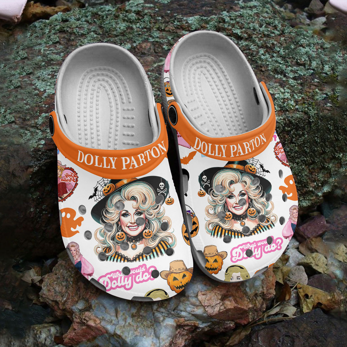 Merchidea Dolly Parton Music Crocs Crocband Clogs Shoes Comfortable For Men Women and Kids