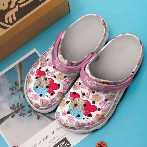 Merchidea Dolly Parton Music Crocs Crocband Clogs Shoes Comfortable For Men Women and Kids