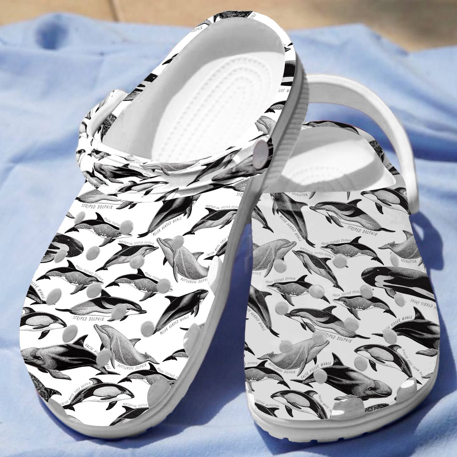 Merchidea Dolphins Crocs Crocband Clogs Shoes Comfortable For Men Women and Kids