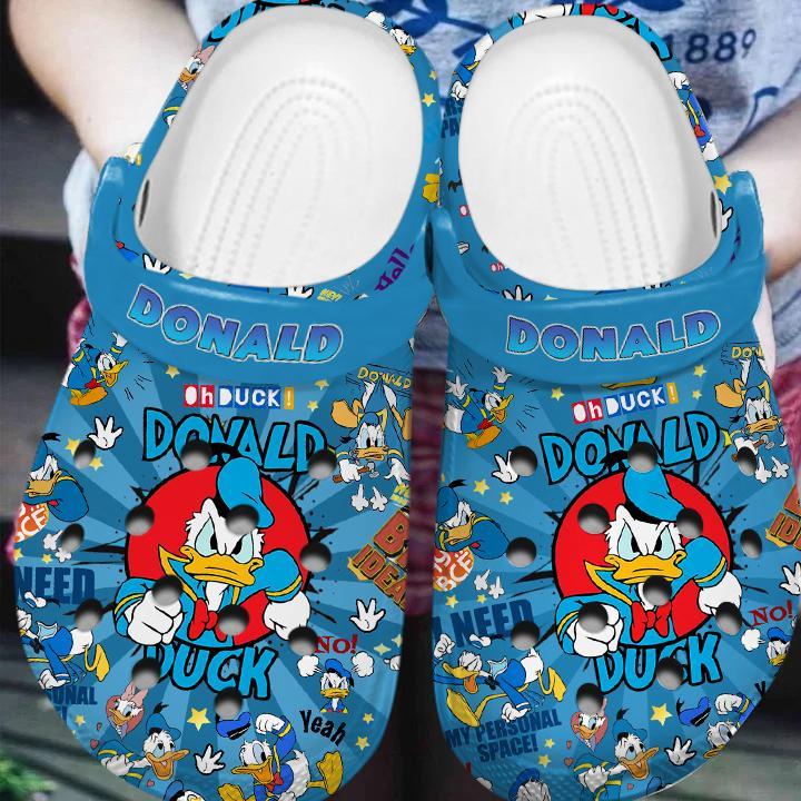 Merchidea Donald Duck Cartoon Crocs Crocband Clogs Shoes Comfortable For Men Women and Kids