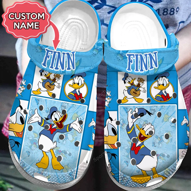 Merchidea Donald Duck Cartoon Crocs Crocband Clogs Shoes Comfortable For Men Women and Kids