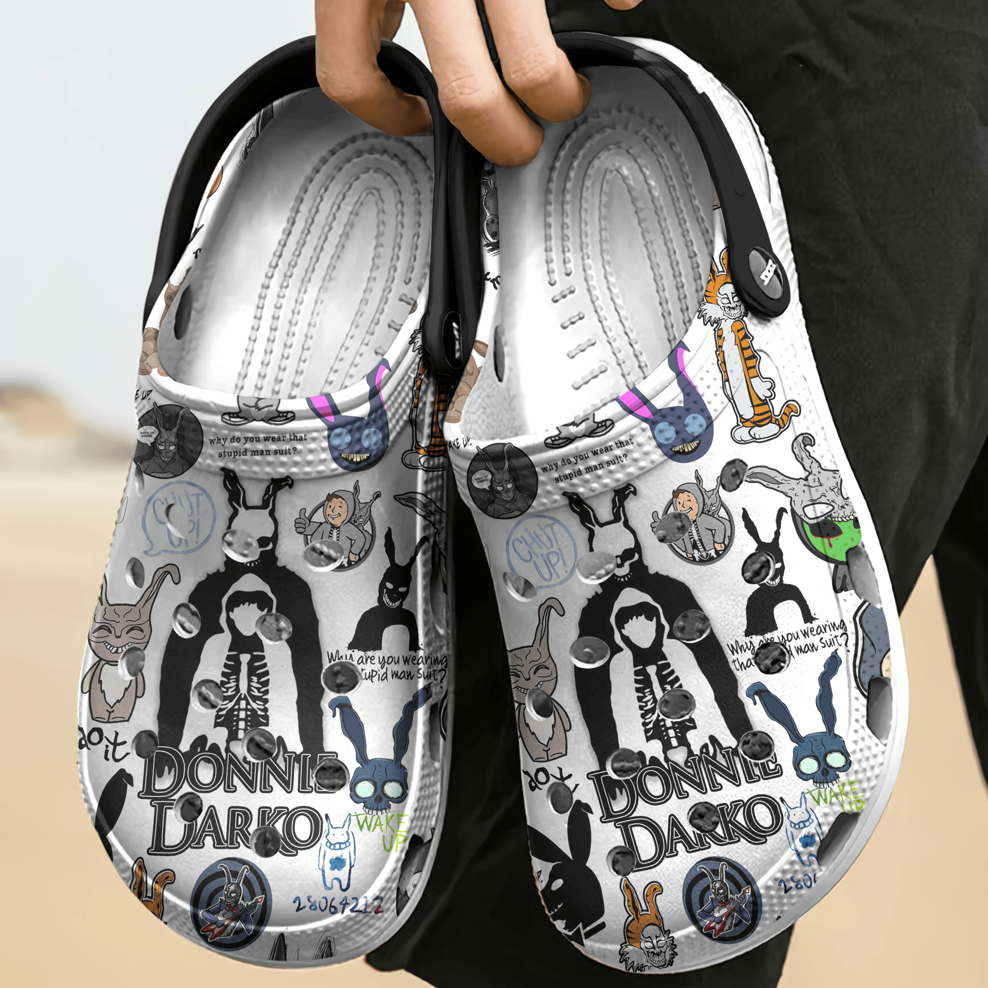 Merchidea Donnie Darko Movie Crocs Crocband Clogs Shoes Comfortable For Men Women and Kids
