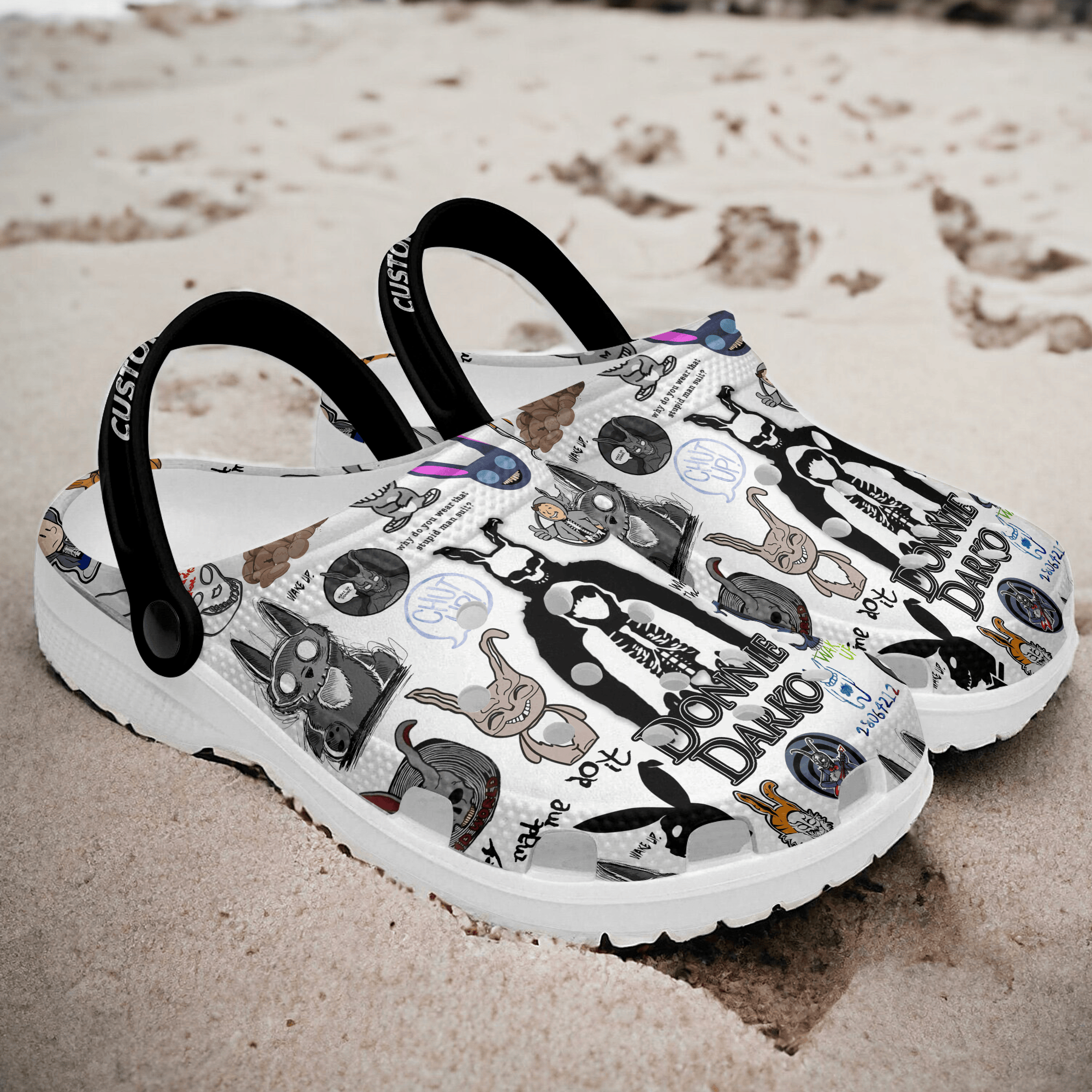 Merchidea Donnie Darko Movie Crocs Crocband Clogs Shoes Comfortable For Men Women and Kids