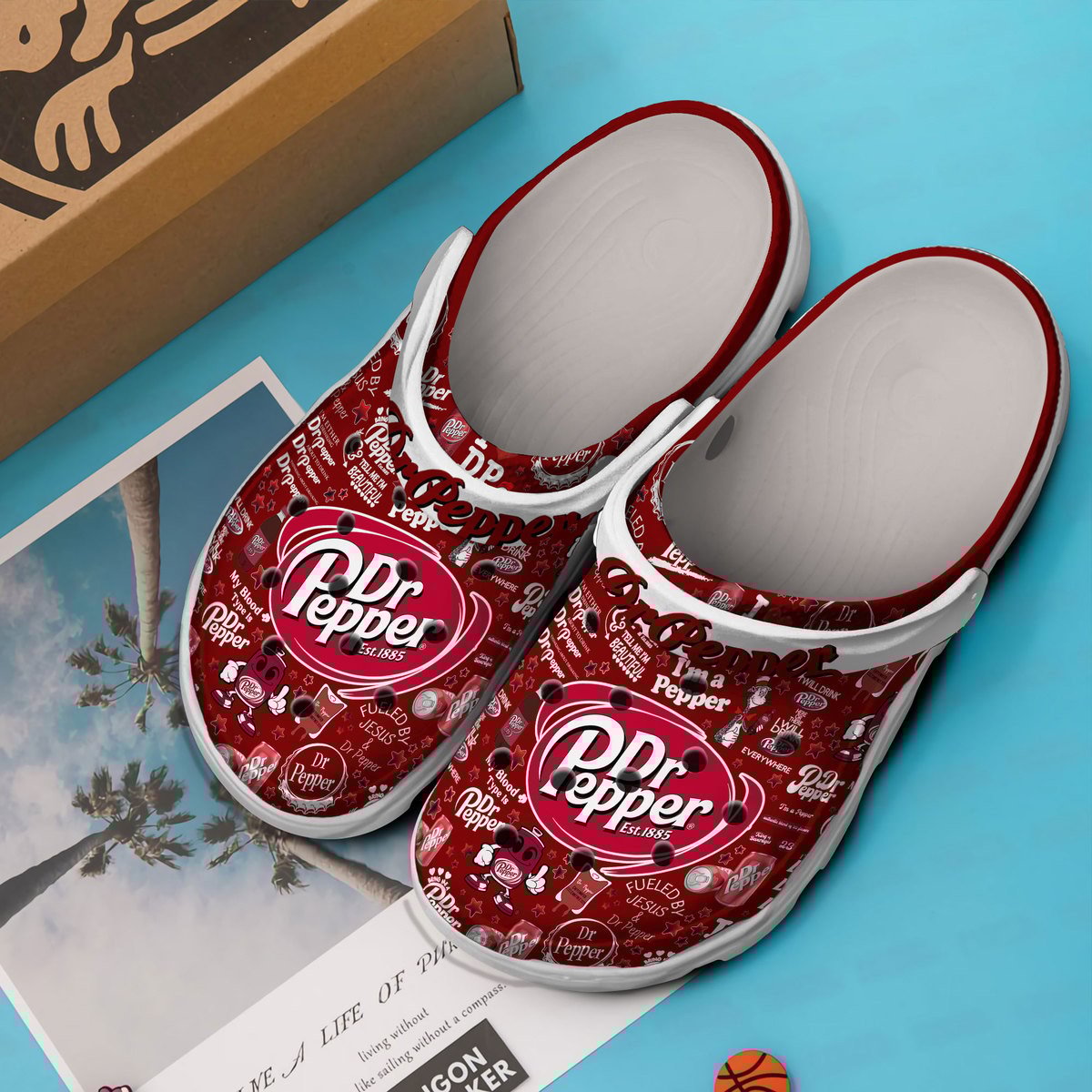 Merchidea Dr Pepper Drink Crocs Crocband Clogs Shoes Comfortable For Men Women and Kids