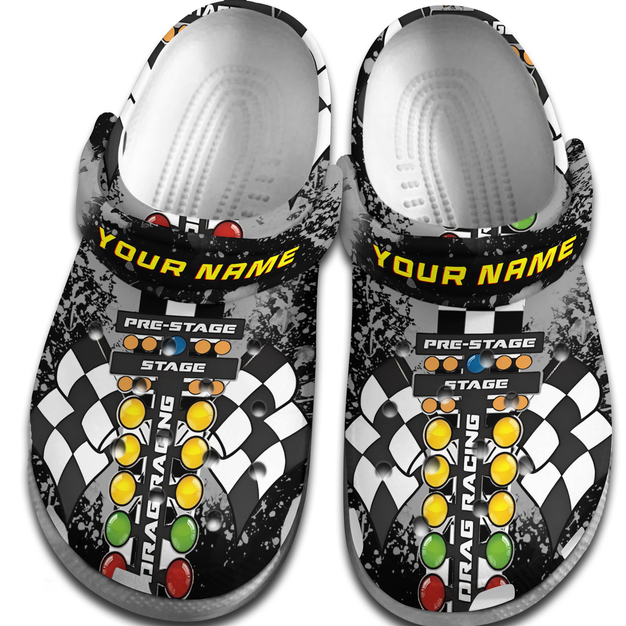 Merchidea Drag racing Crocs Crocband Clogs Shoes Comfortable For Men Women and Kids