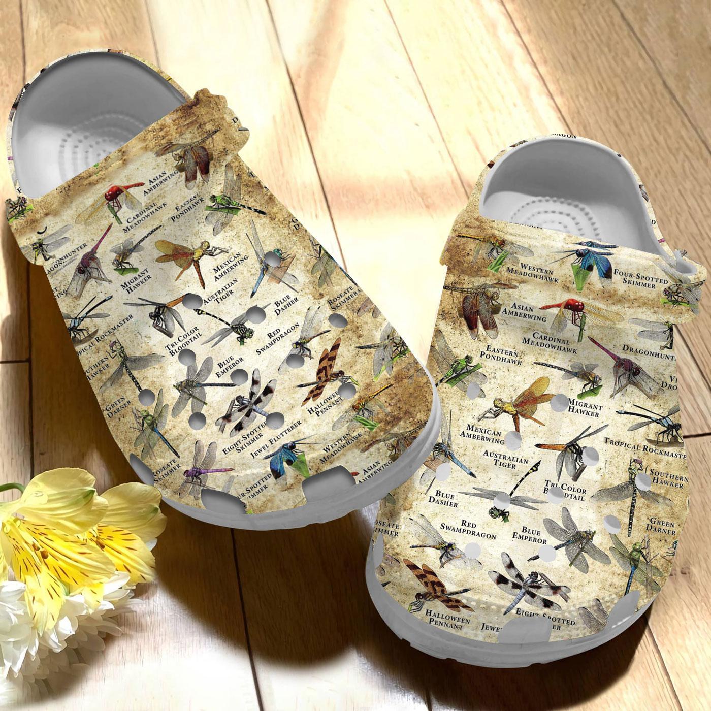 Merchidea DragoNFLies Of The World Crocs Crocband Clogs Shoes Comfortable For Men Women and Kids