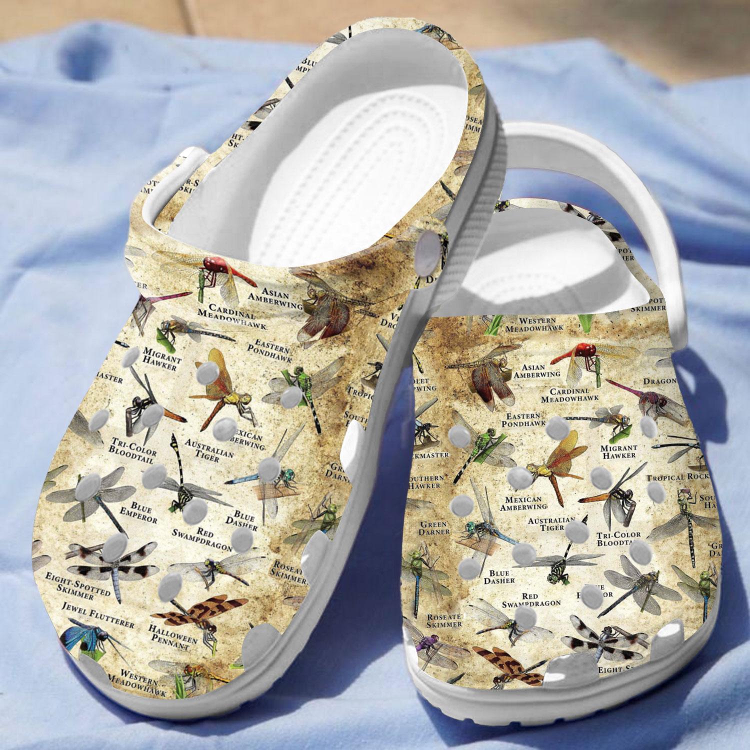 Merchidea DragoNFLies Of The World Crocs Crocband Clogs Shoes Comfortable For Men Women and Kids