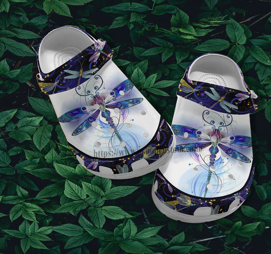 Merchidea DragoNFLy Twinkle Boho Croc Shoes For Aunt- DragoNFLy Hippie Trippy Shoes Croc Clogs Birthday Gift