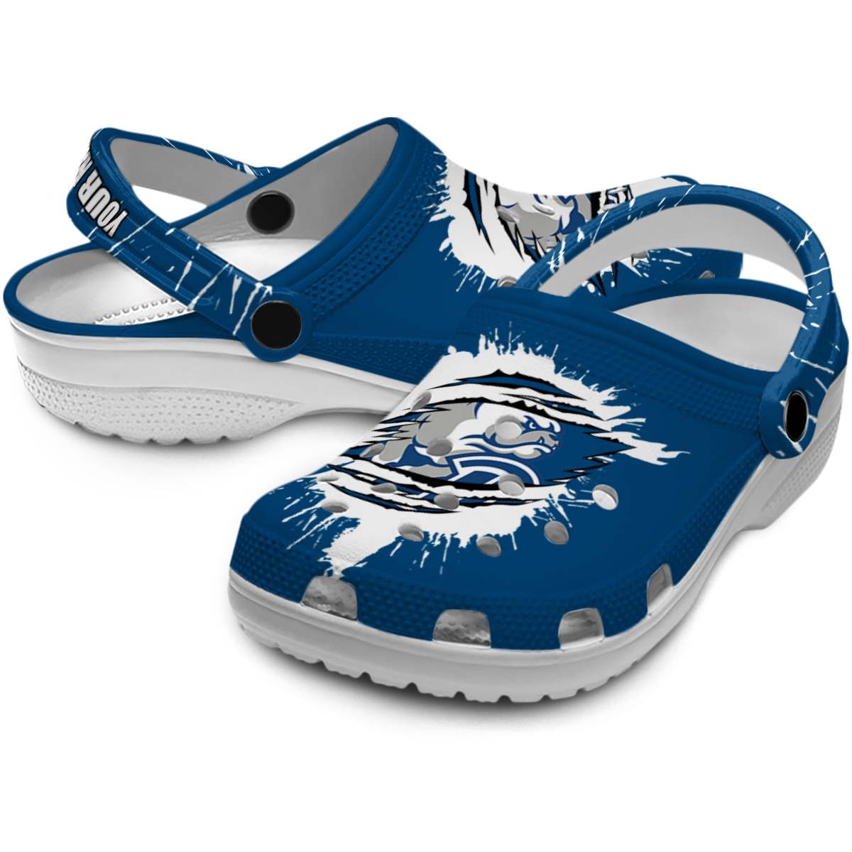 Merchidea Drake Bulldogs NCAA Sport Crocs Crocband Clogs Shoes Comfortable For Men Women and Kids