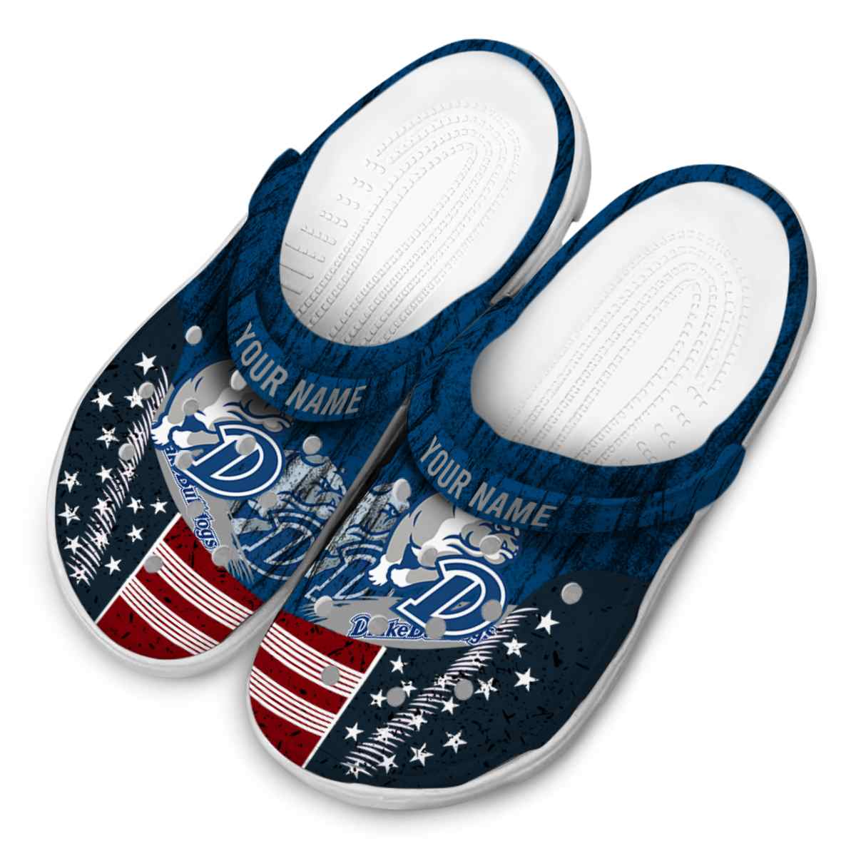 Merchidea Drake Bulldogs NCAA Sport Crocs Crocband Clogs Shoes Comfortable For Men Women and Kids