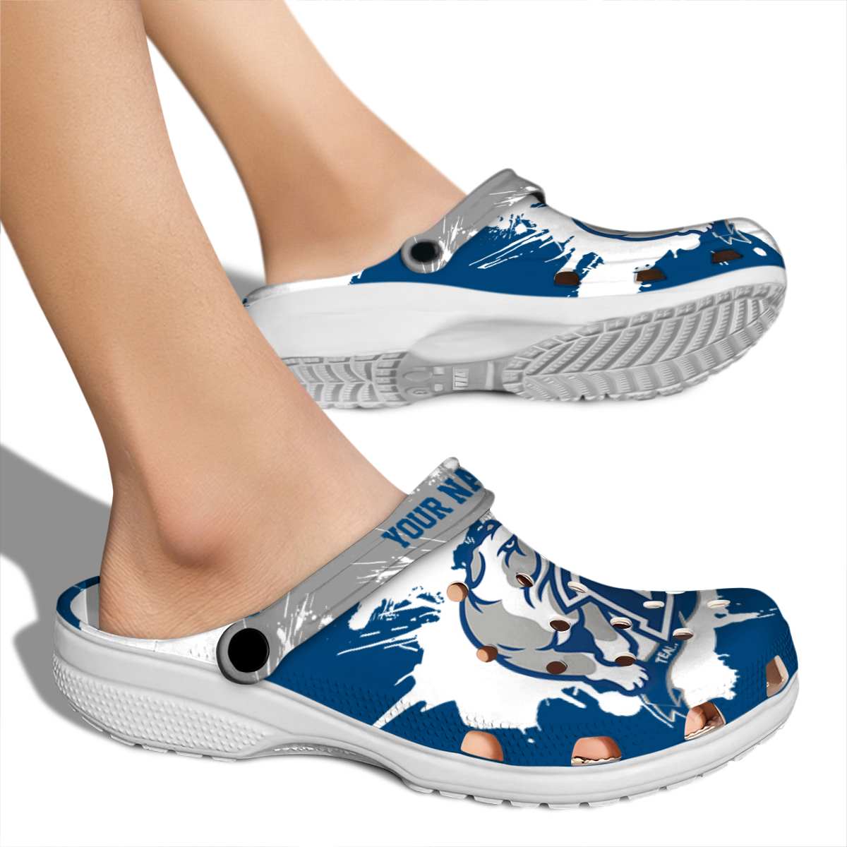 Merchidea Drake Bulldogs NCAA Sport Crocs Crocband Clogs Shoes Comfortable For Men Women and Kids