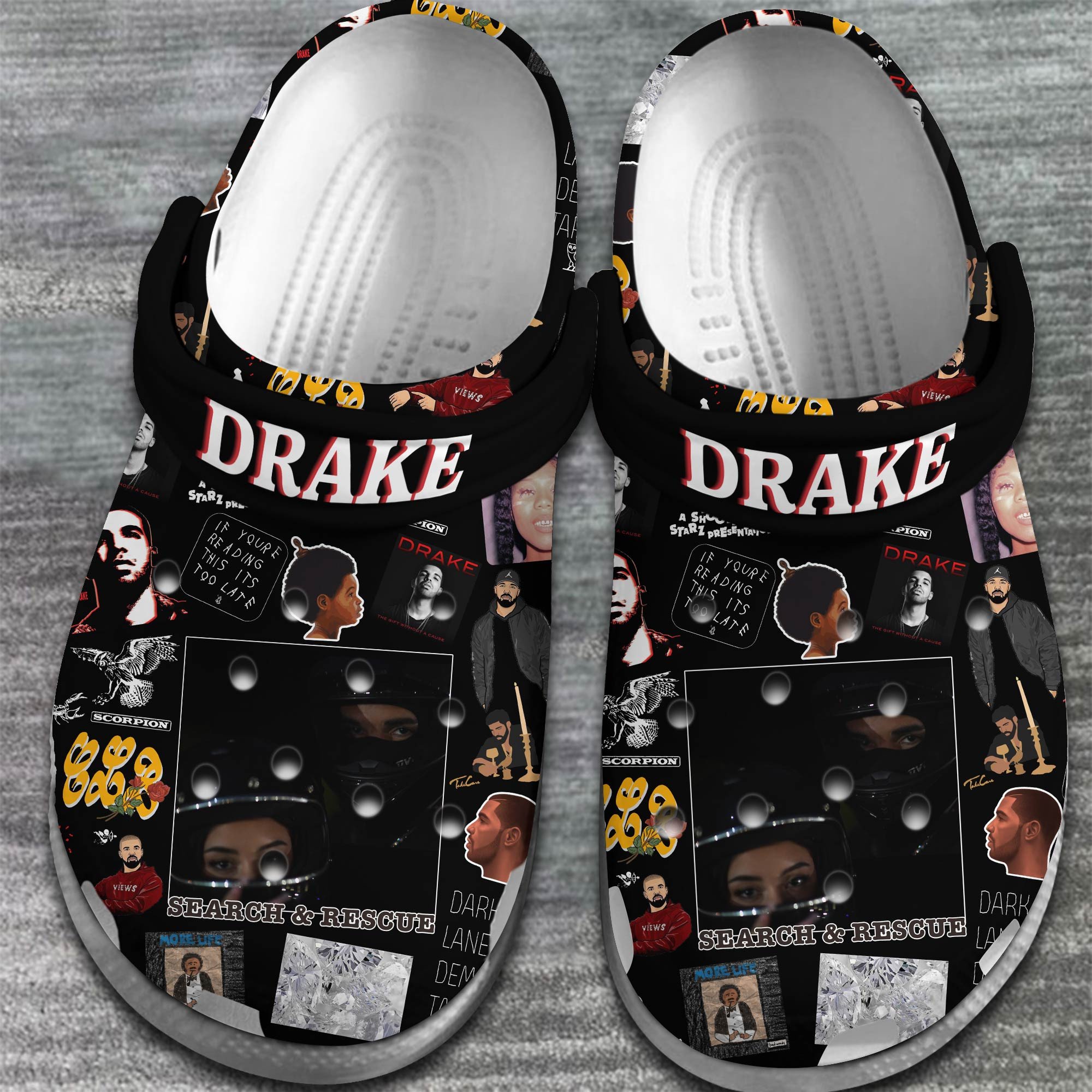 Merchidea Drake Rapper Music Crocs Crocband Clogs Shoes Comfortable For Men Women and Kids