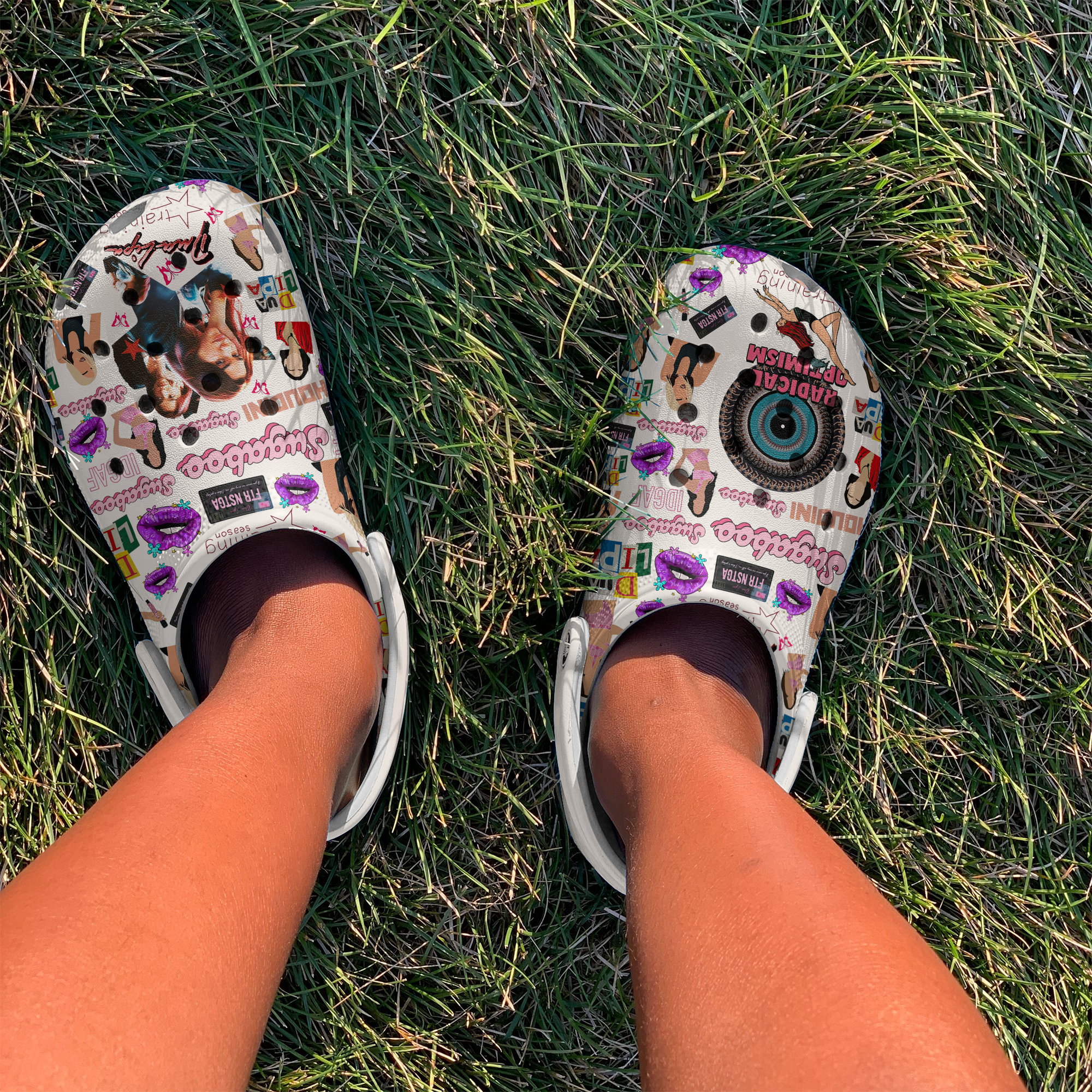 Merchidea Dua Lipa Music Crocs Crocband Clogs Shoes Comfortable For Men Women and Kids