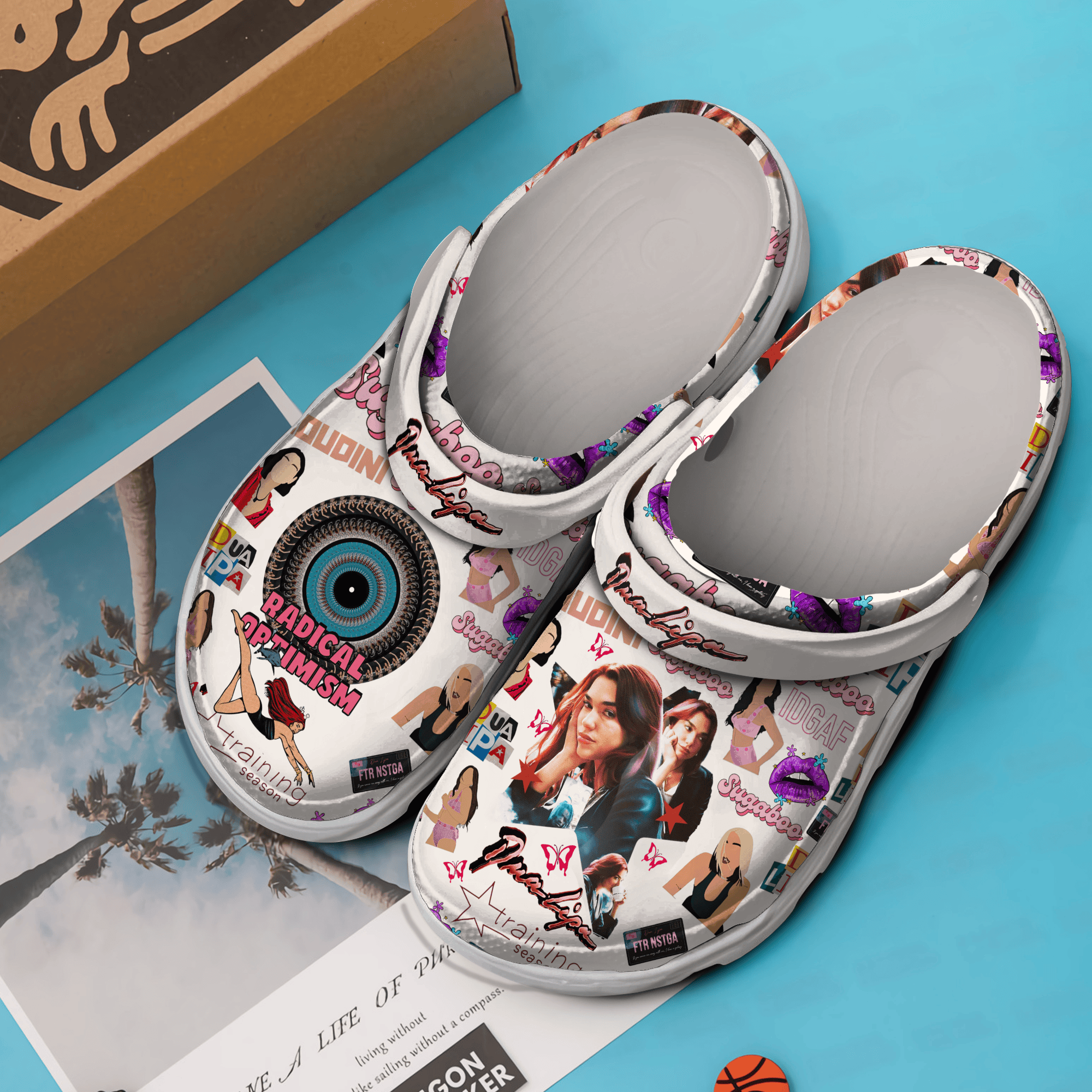 Merchidea Dua Lipa Music Crocs Crocband Clogs Shoes Comfortable For Men Women and Kids