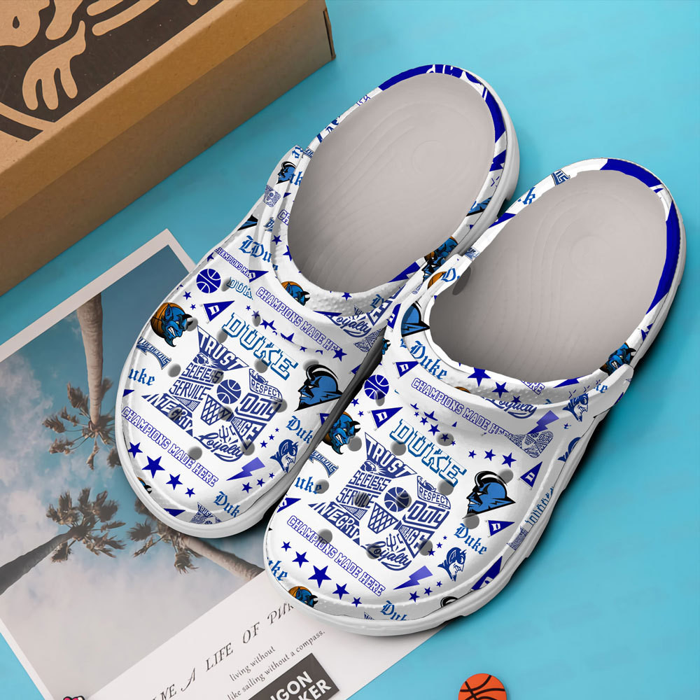 Merchidea Duke Blue Devils basketball NCAA Sport Crocs Clogs Crocband Shoes Comfortable For Men Women and Kids
