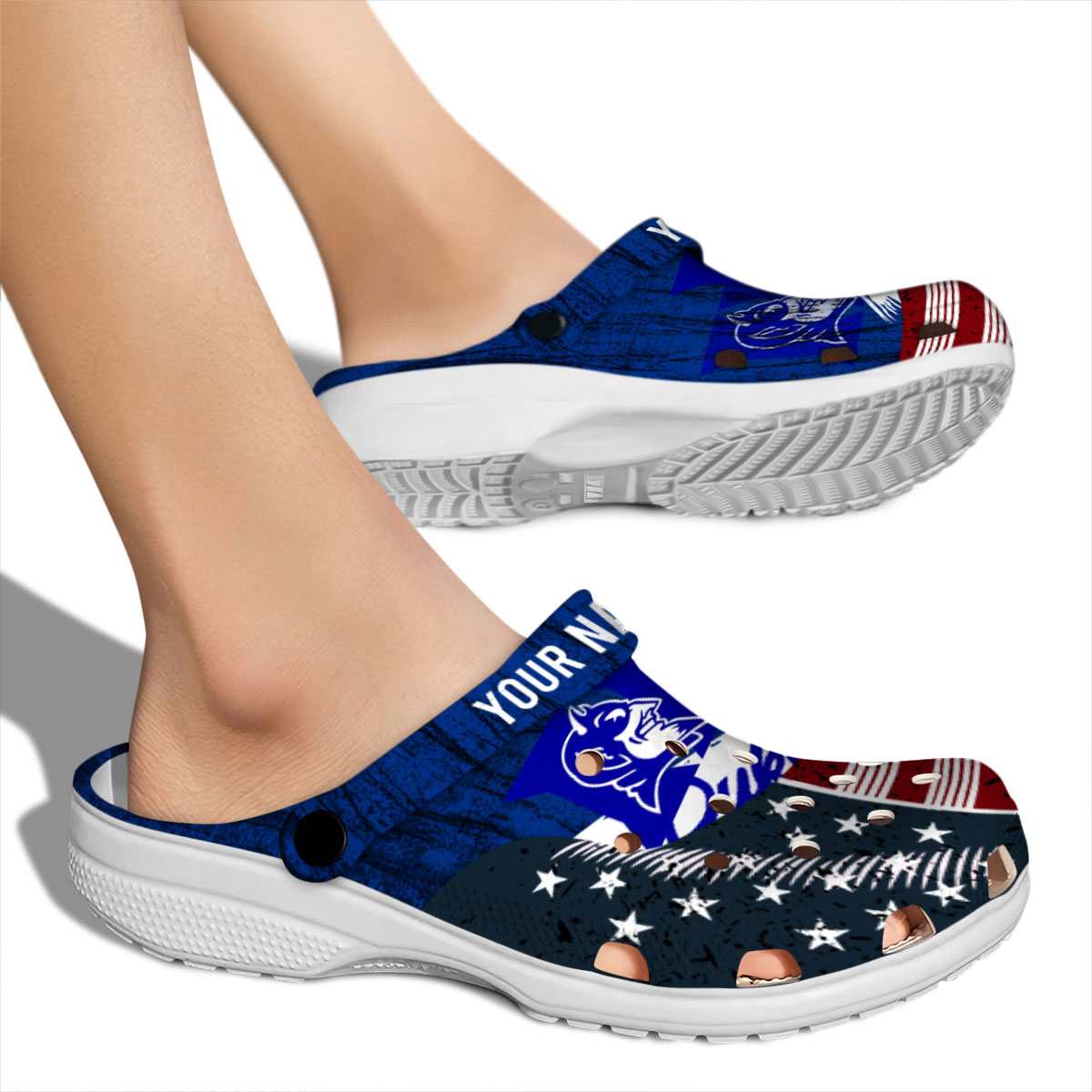 Merchidea Duke Blue Devils NCAA Sport Crocs Crocband Clogs Shoes Comfortable For Men Women and Kids