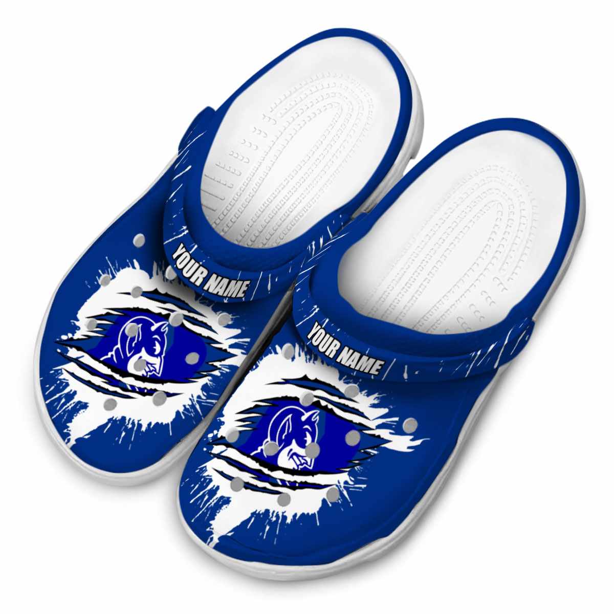 Merchidea Duke Blue Devils NCAA Sport Crocs Crocband Clogs Shoes Comfortable For Men Women and Kids