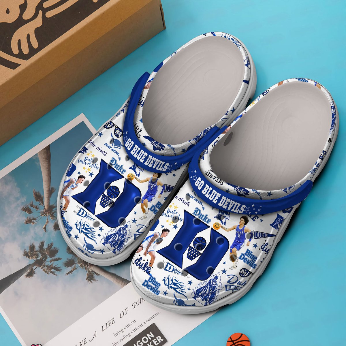 Merchidea Duke Blue Devils NCAA Sport Crocs Crocband Clogs Shoes Comfortable For Men Women and Kids