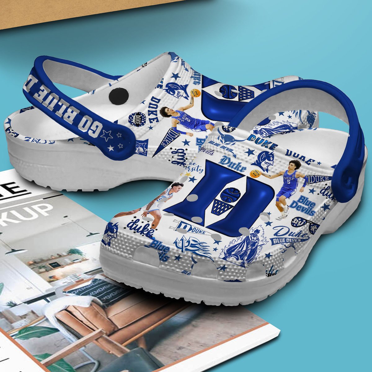 Merchidea Duke Blue Devils NCAA Sport Crocs Crocband Clogs Shoes Comfortable For Men Women and Kids