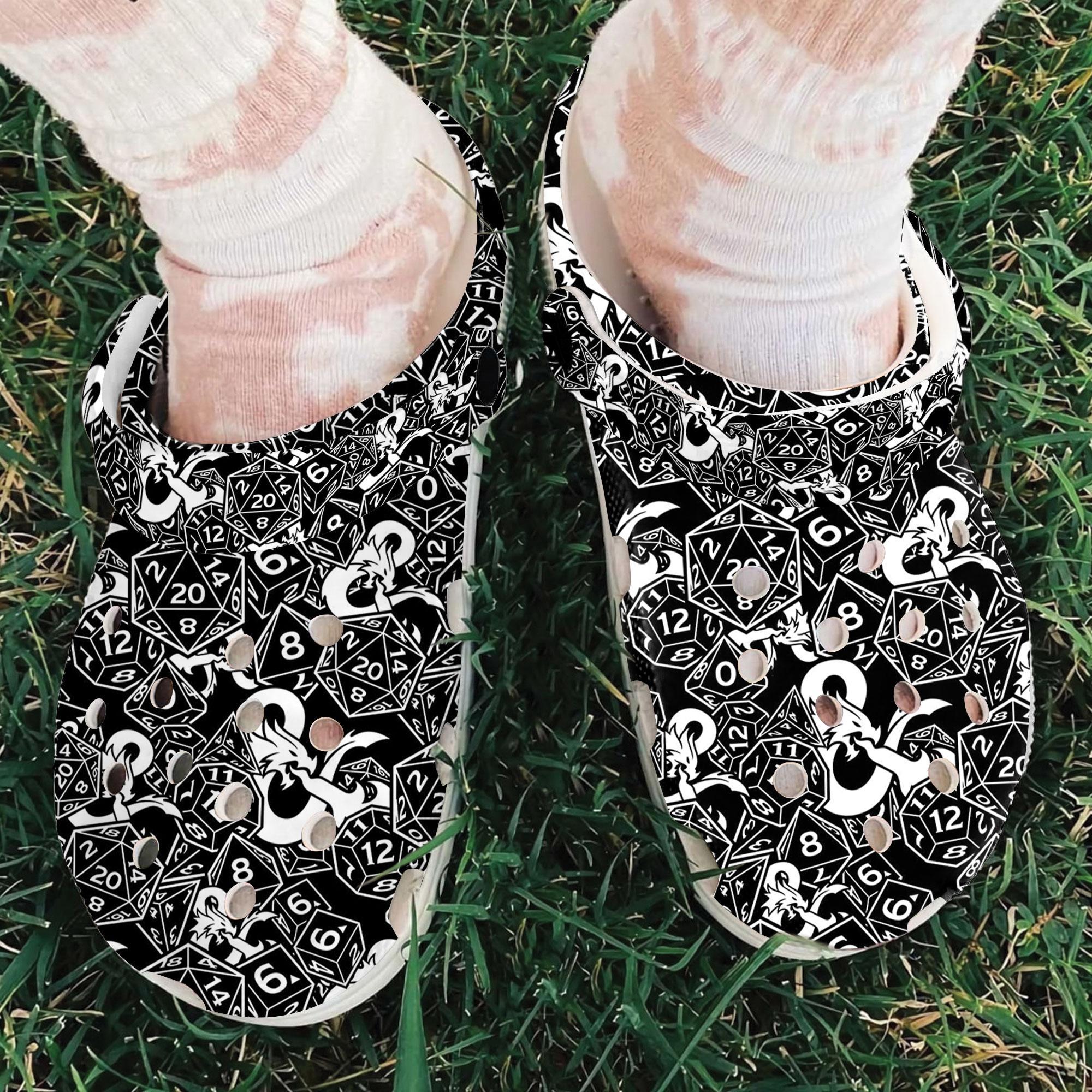 Merchidea Dungeons and Dragons Game Crocs Crocband Clogs Shoes Comfortable For Men Women and Kids