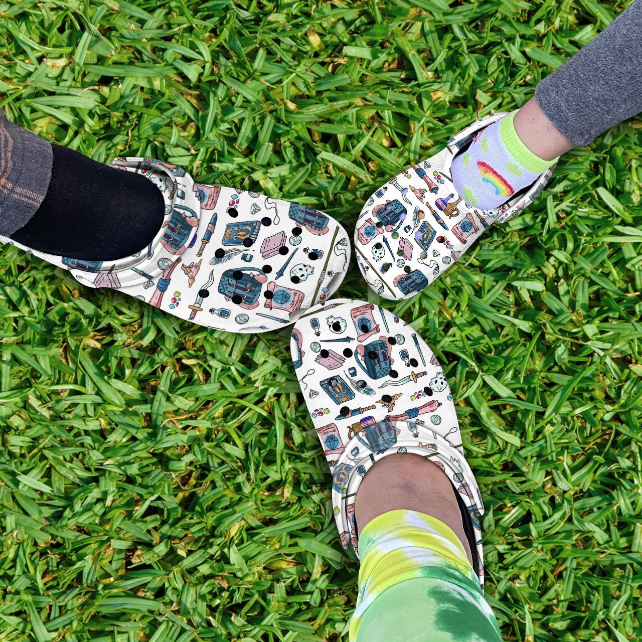 Merchidea Dungeons and Dragons Game Crocs Crocband Clogs Shoes Comfortable For Men Women and Kids