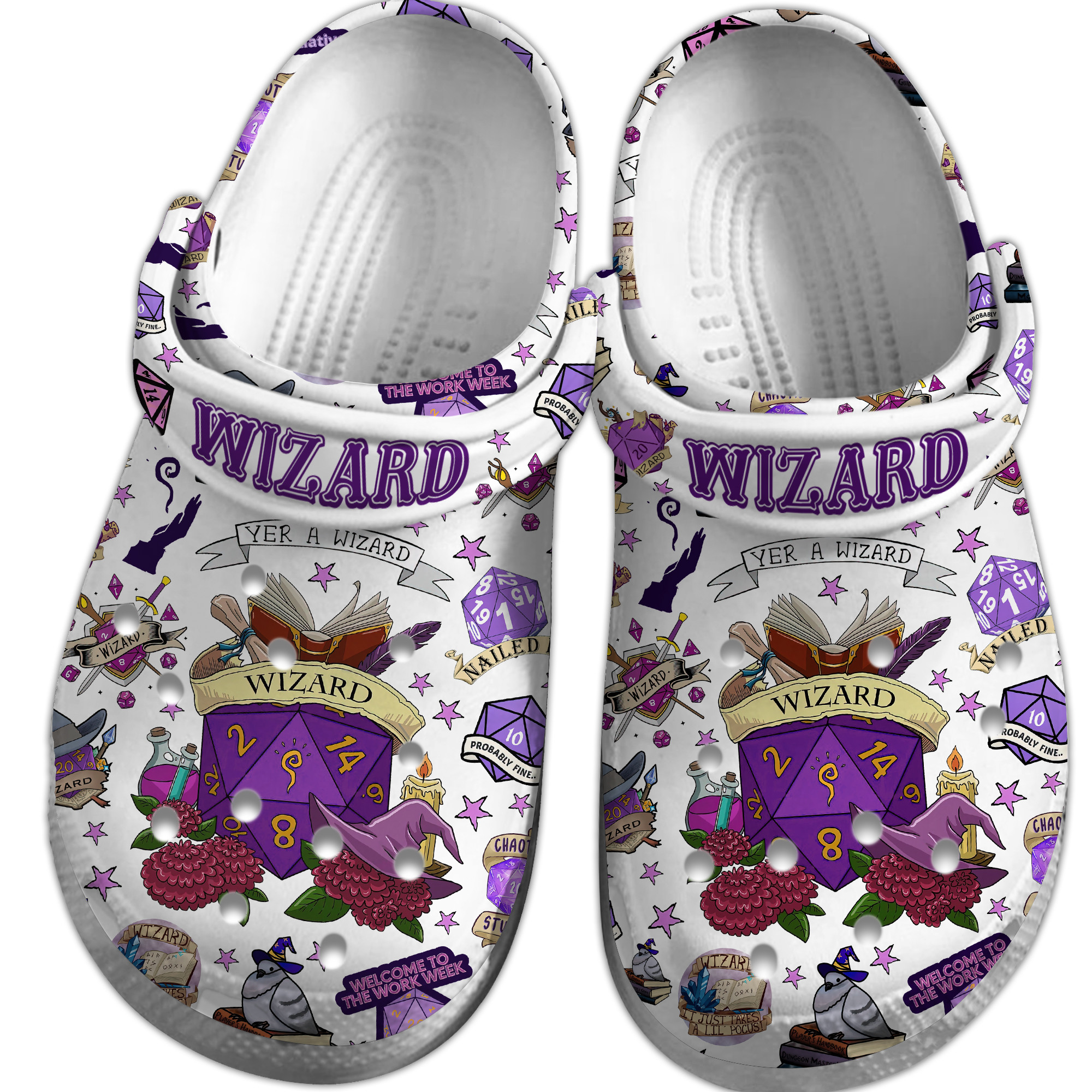 Merchidea Dungeons And Dragons Game Crocs Crocband Clogs Shoes Comfortable For Men Women and Kids