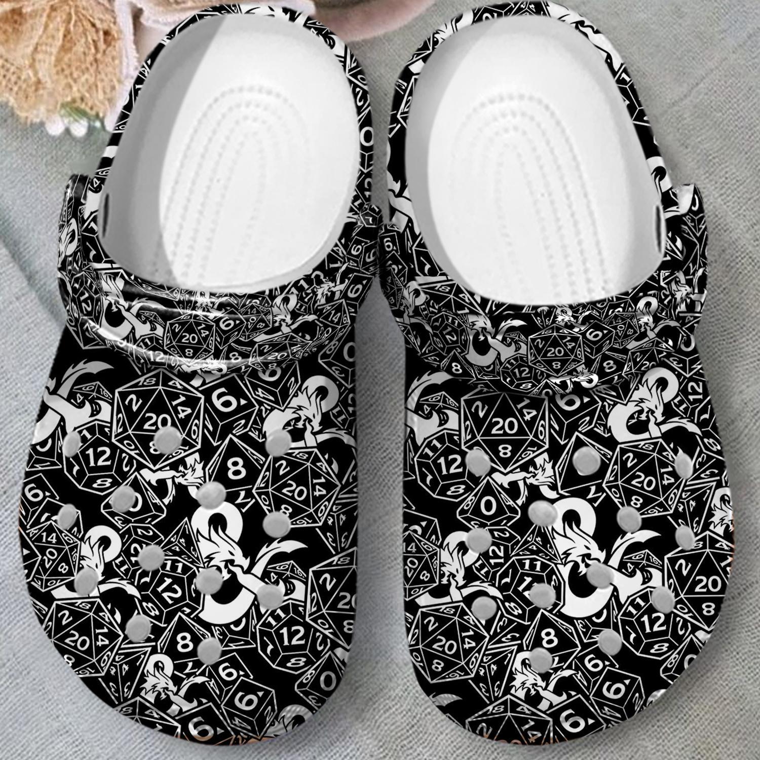 Merchidea Dungeons and Dragons Game Crocs Crocband Clogs Shoes Comfortable For Men Women and Kids