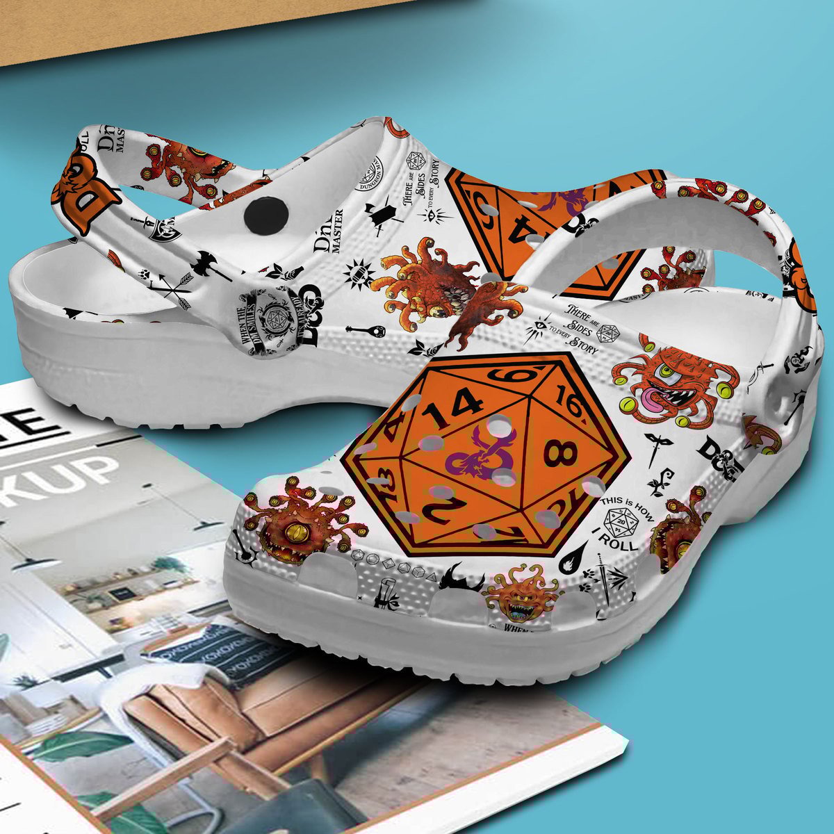 Merchidea Dungeons And Dragons Game Crocs Crocband Clogs Shoes Comfortable For Men Women and Kids