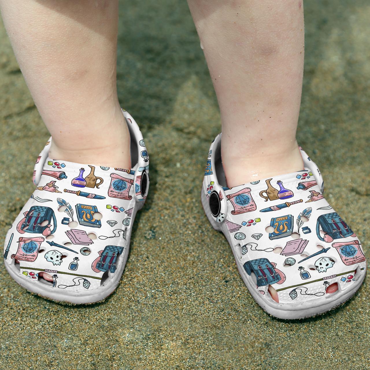 Merchidea Dungeons and Dragons Game Crocs Crocband Clogs Shoes Comfortable For Men Women and Kids