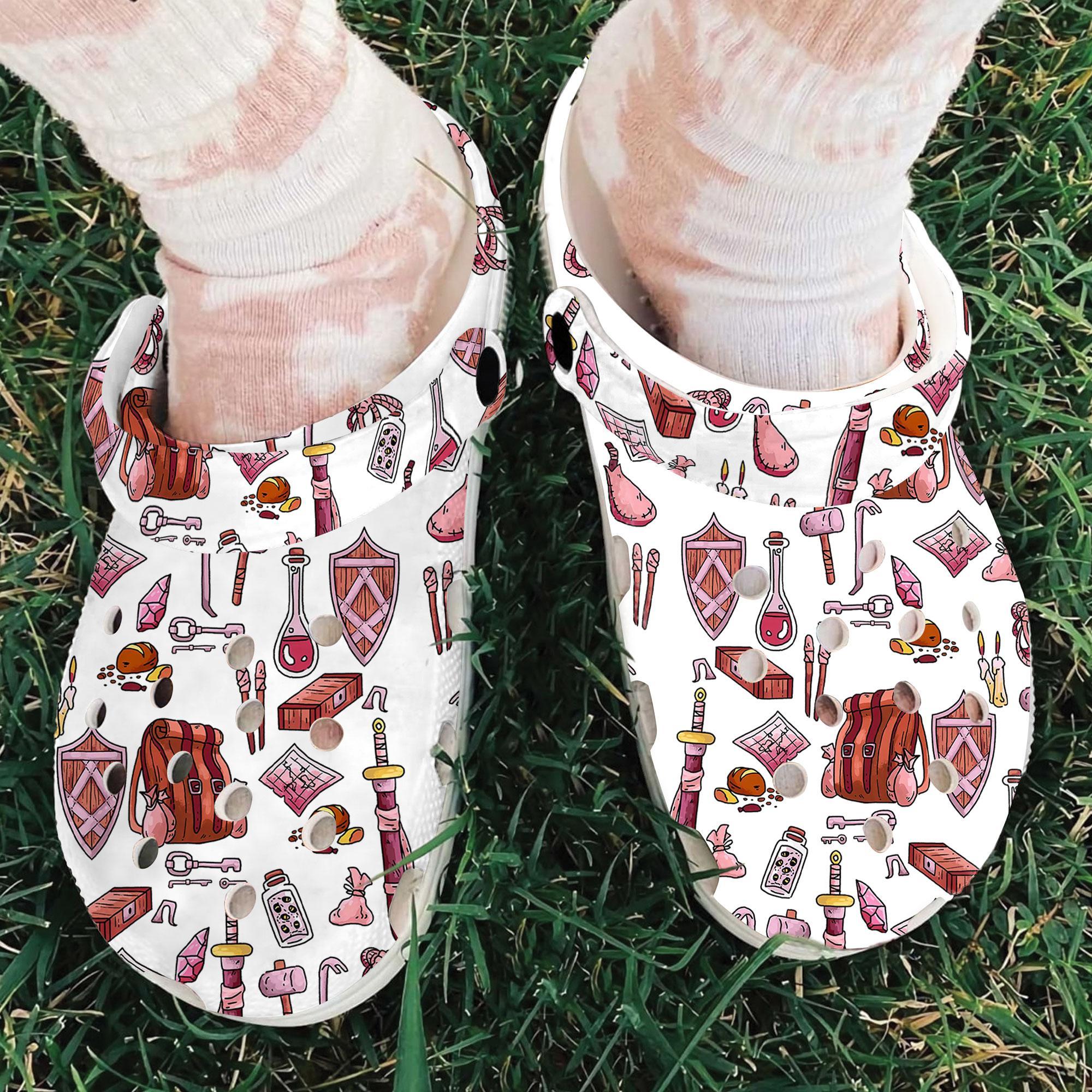 Merchidea Dungeons and Dragons Game Crocs Crocband Clogs Shoes Comfortable For Men Women and Kids