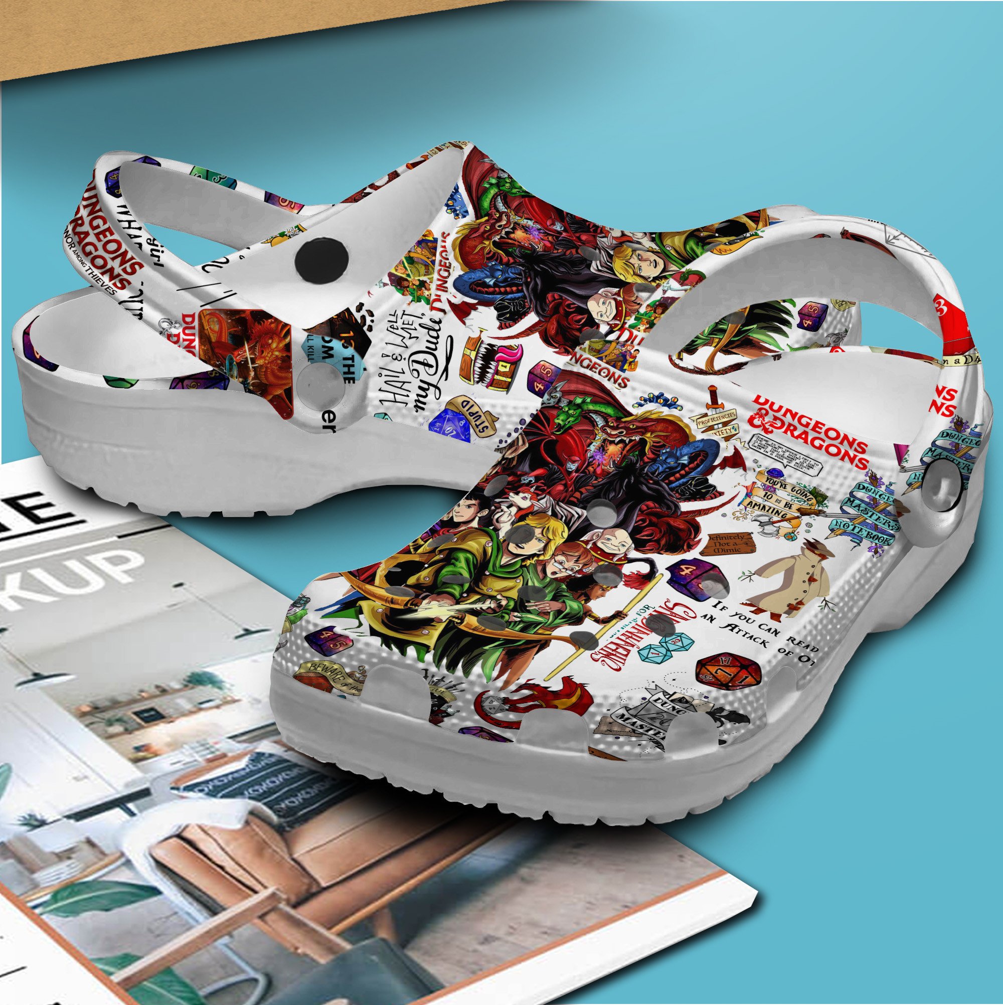 Merchidea Dungeons And Dragons Movie Game Crocs Crocband Clogs Shoes Comfortable For Men Women and Kids