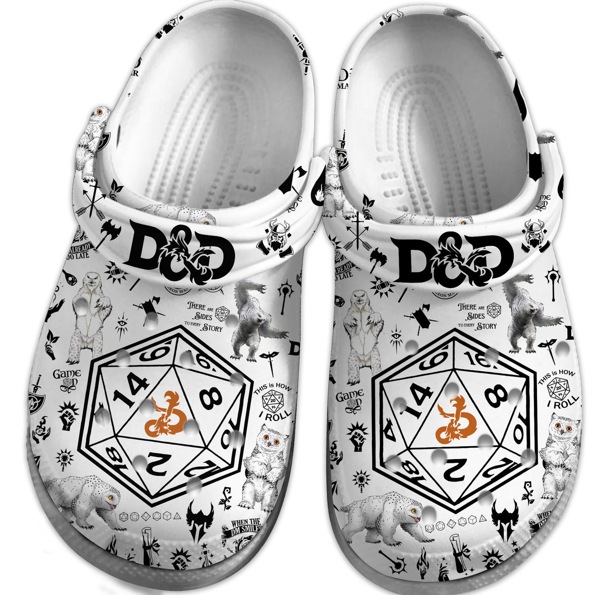 Merchidea Dungeons And Dragons Movie Game Crocs Crocband Clogs Shoes Comfortable For Men Women and Kids