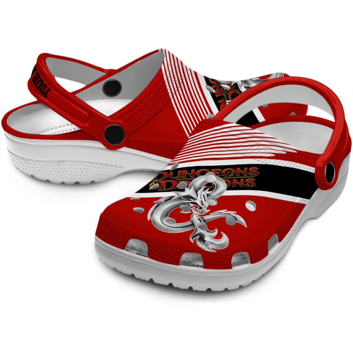 Merchidea Dungeons & Dragons Movie Crocs Crocband Clogs Shoes Comfortable For Men Women and Kids