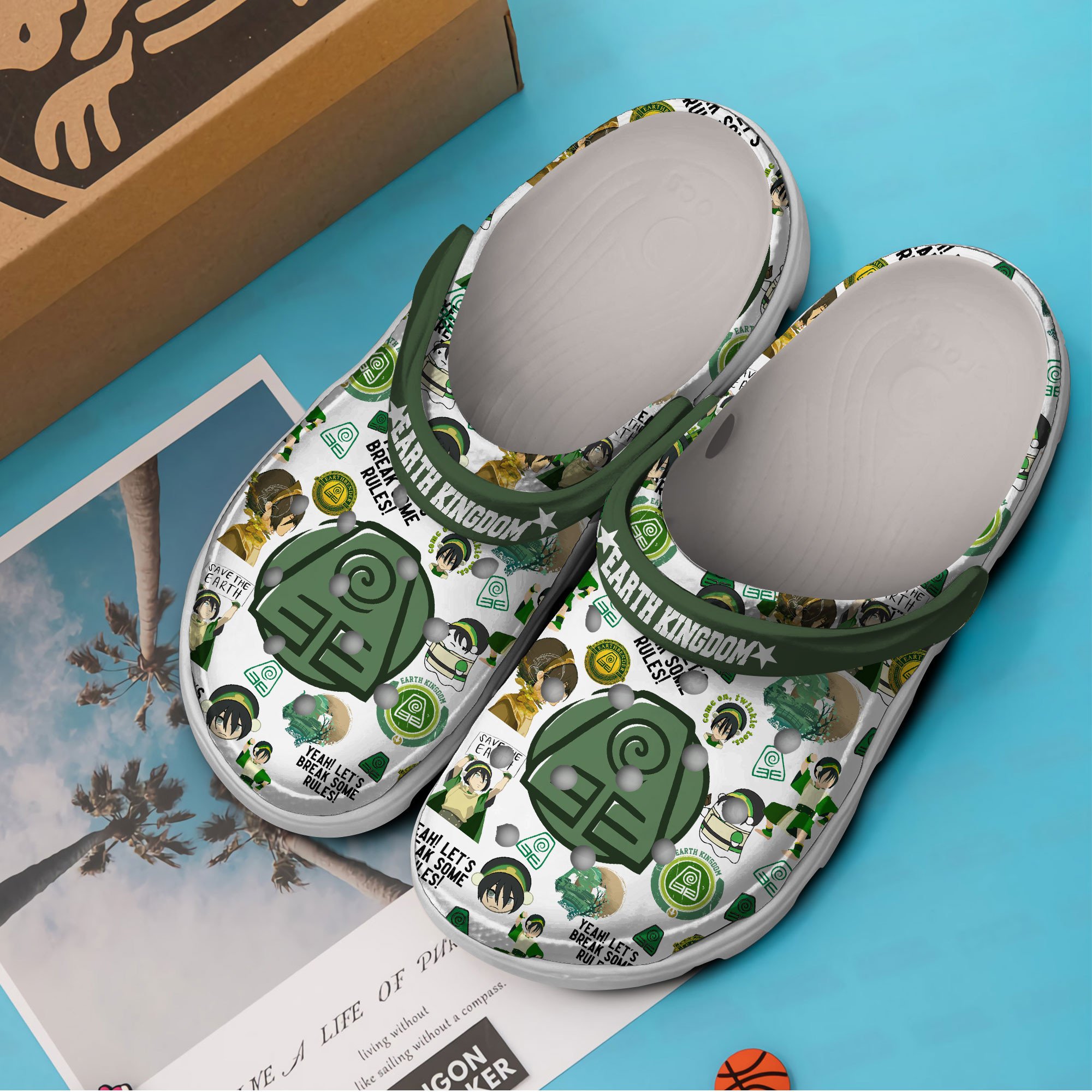 Merchidea Earth Kingdom Avatar TV Series Crocs Crocband Clogs Shoes Comfortable For Men Women and Kids