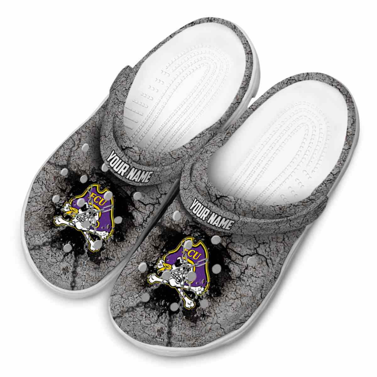 Merchidea East Carolina Pirates NCAA Sport Crocs Crocband Clogs Shoes Comfortable For Men Women and Kids