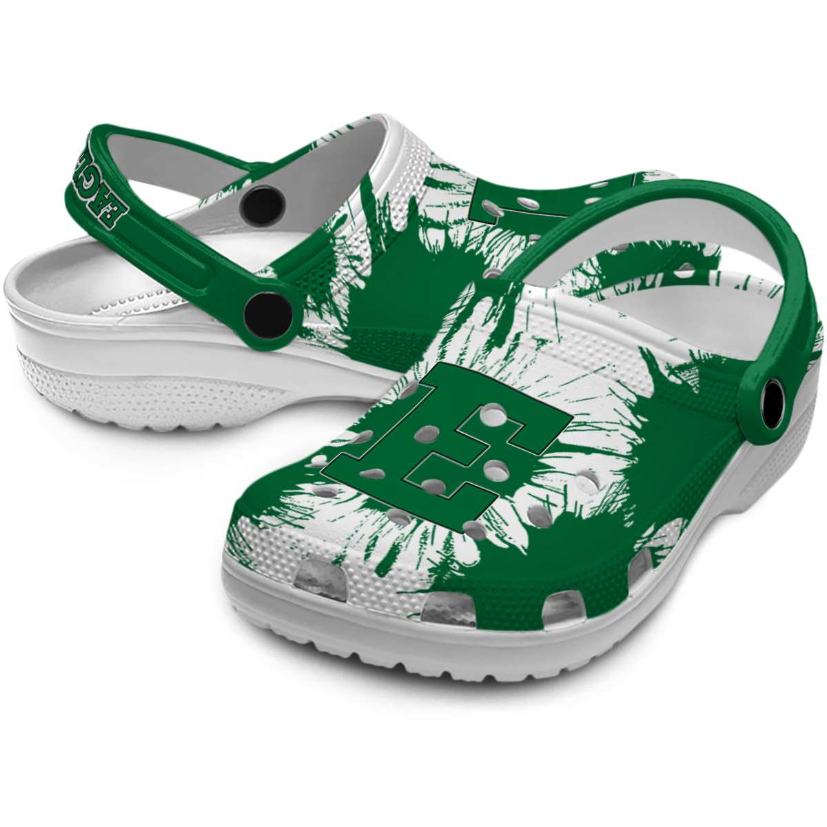 Merchidea Eastern Michigan Eagles NCAA Sport Crocs Crocband Clogs Shoes Comfortable For Men Women and Kids