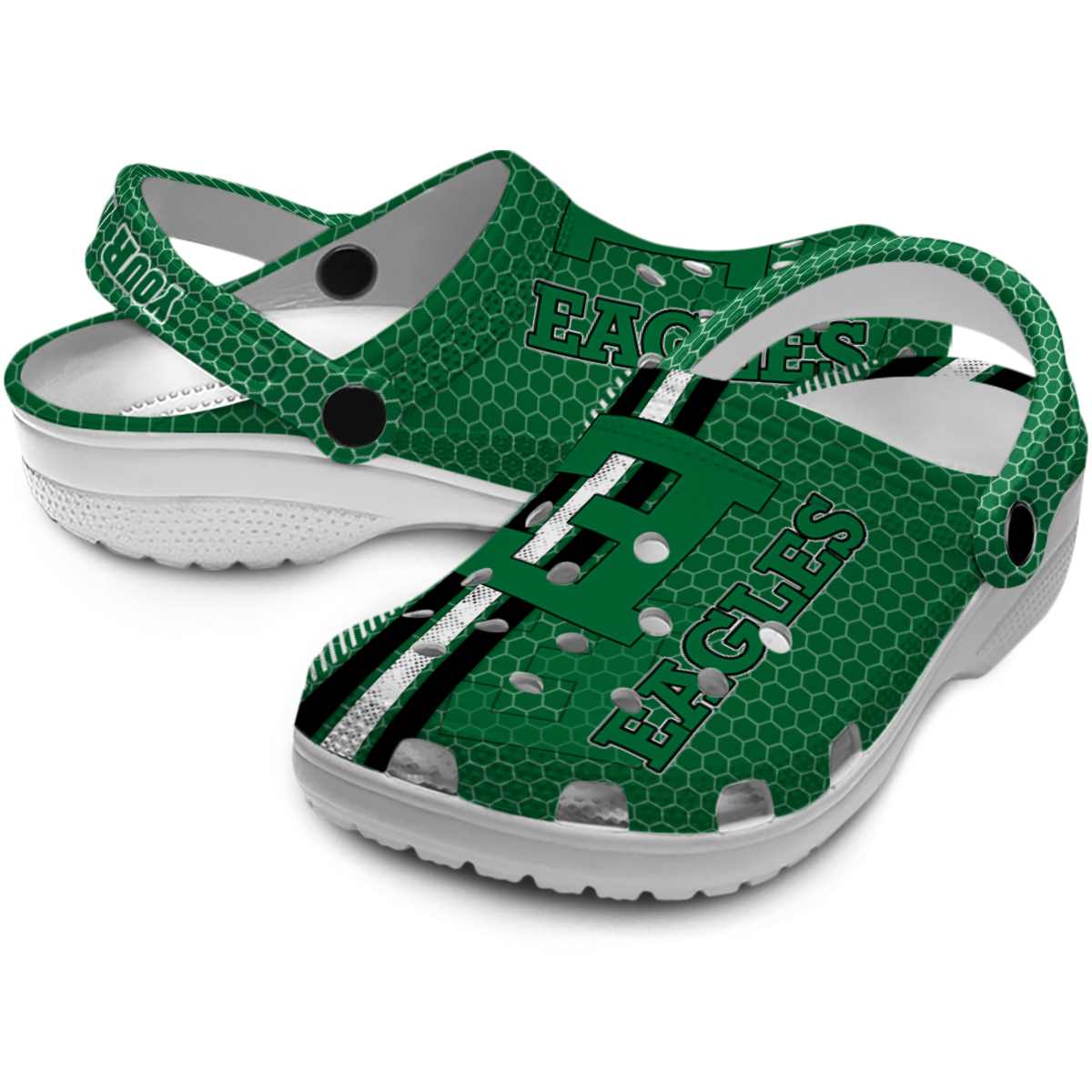 Merchidea Eastern Michigan Eagles NCAA Sport Crocs Crocband Clogs Shoes Comfortable For Men Women and Kids