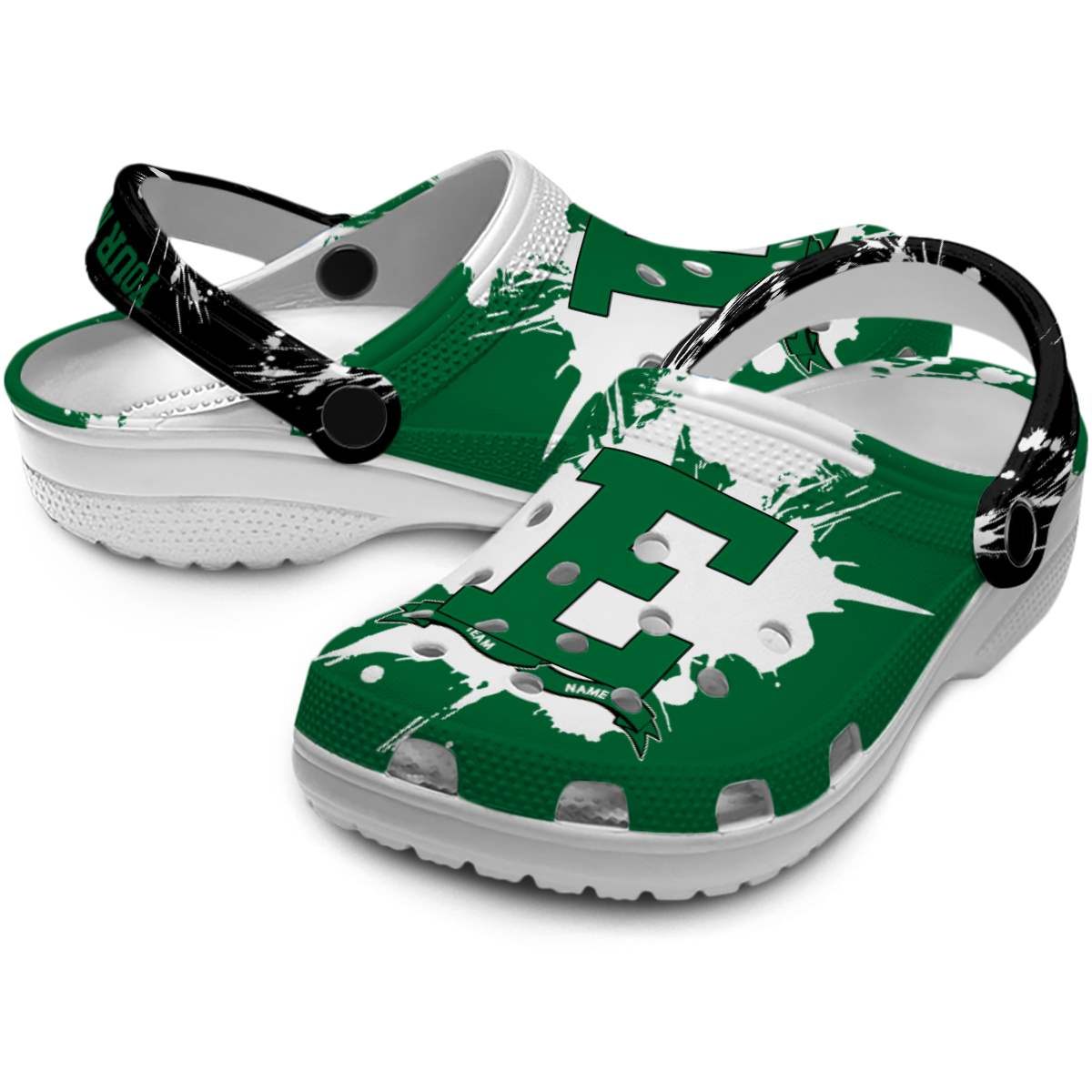 Merchidea Eastern Michigan Eagles NCAA Sport Crocs Crocband Clogs Shoes Comfortable For Men Women and Kids