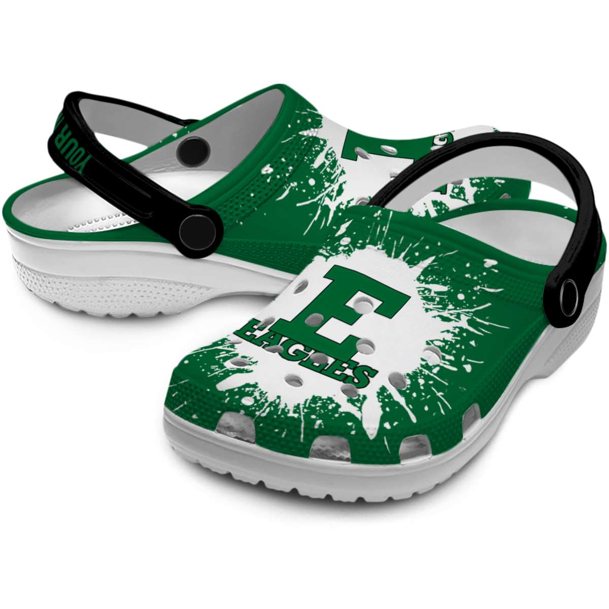Merchidea Eastern Michigan Eagles NCAA Sport Crocs Crocband Clogs Shoes Comfortable For Men Women and Kids