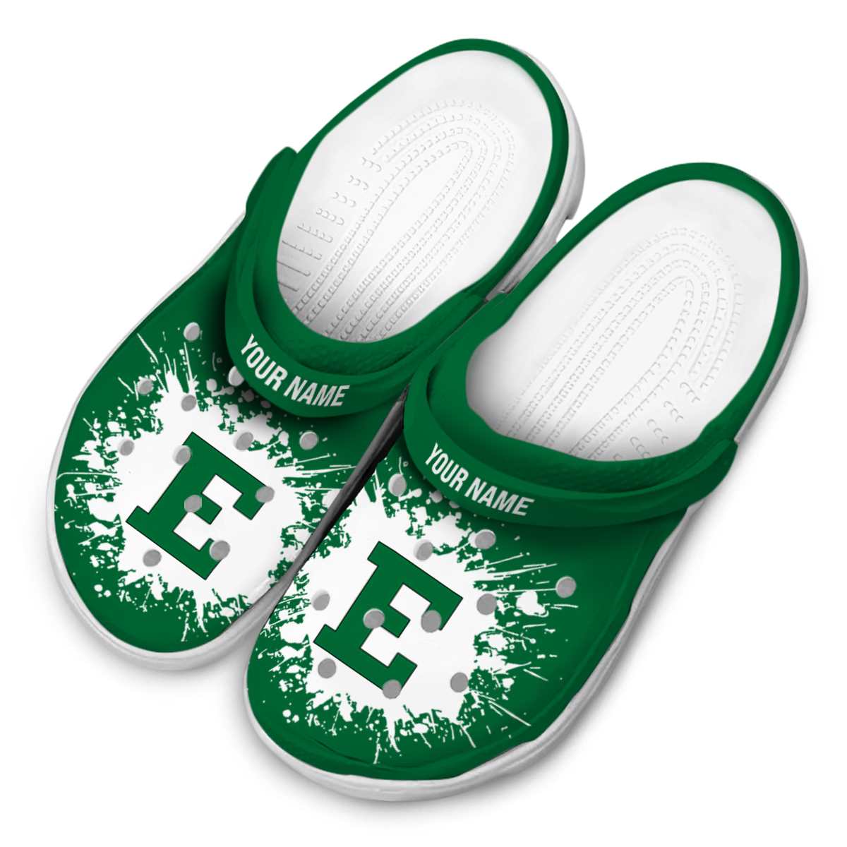 Merchidea Eastern Michigan Eagles NCAA Sport Crocs Crocband Clogs Shoes Comfortable For Men Women and Kids