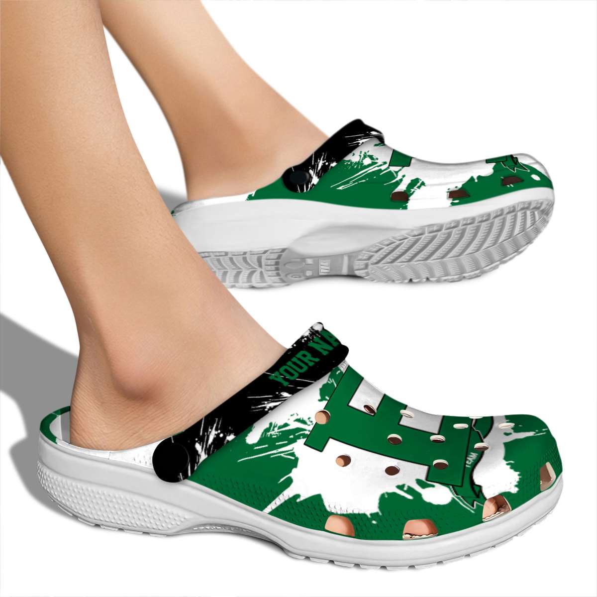 Merchidea Eastern Michigan Eagles NCAA Sport Crocs Crocband Clogs Shoes Comfortable For Men Women and Kids