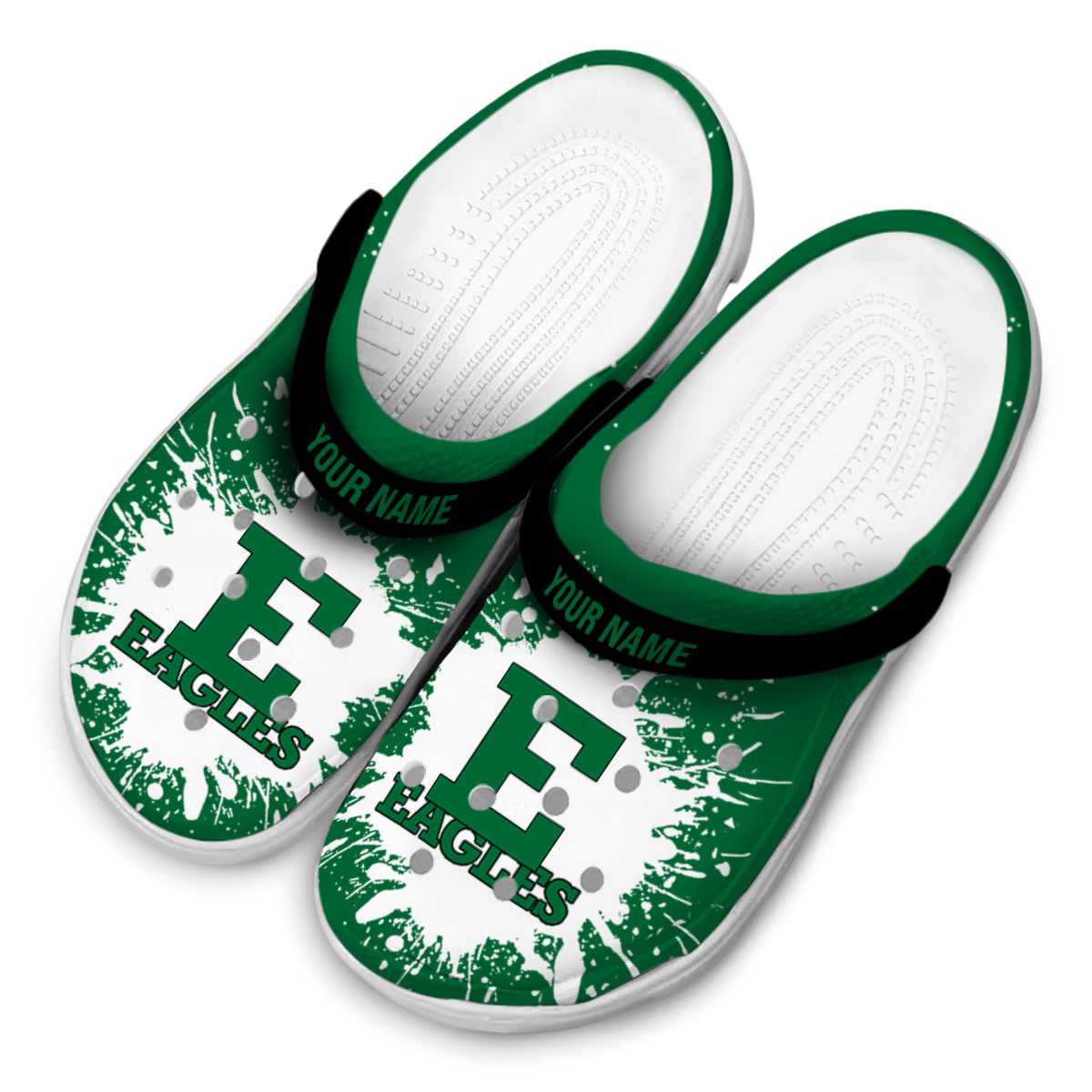 Merchidea Eastern Michigan Eagles NCAA Sport Crocs Crocband Clogs Shoes Comfortable For Men Women and Kids