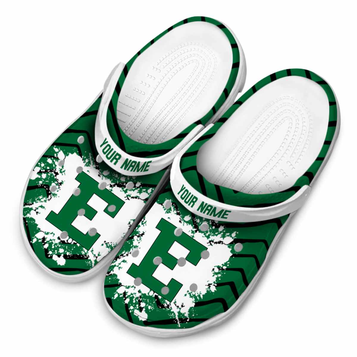 Merchidea Eastern Michigan Eagles NCAA Sport Crocs Crocband Clogs Shoes Comfortable For Men Women and Kids